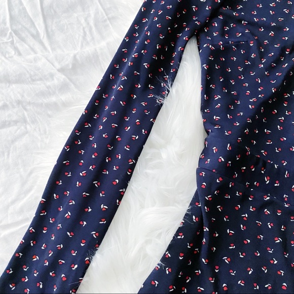 The Limited Navy Blue & Red Wrap Dress - Picture 3 of 9